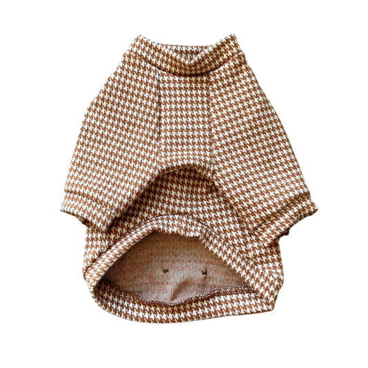 Houndstooth Cotton Raglan