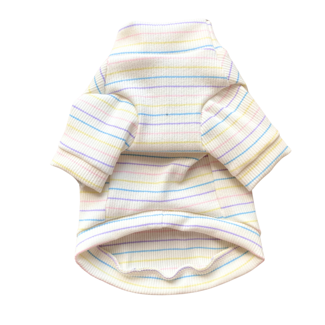 Pastel Striped Turtleneck