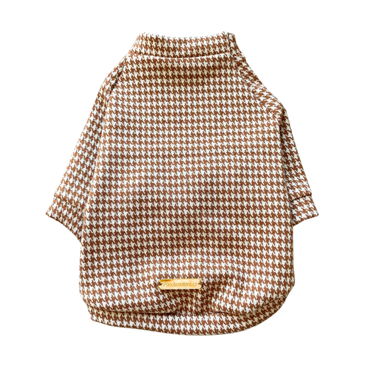 Houndstooth Cotton Raglan