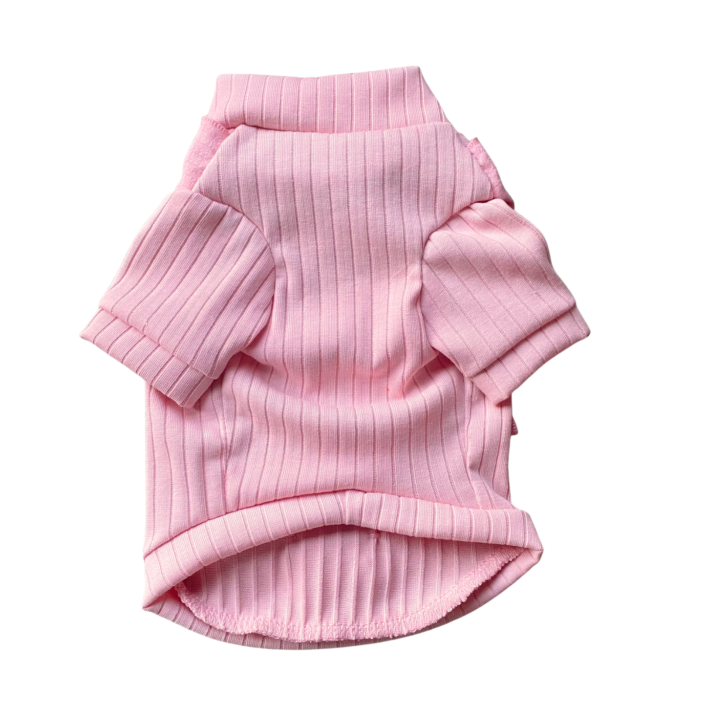 Pink Bow Cotton Turtleneck