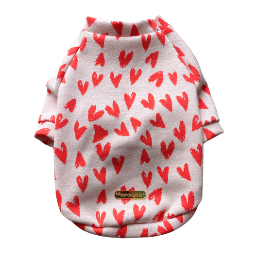 Red Hearts Cotton Raglan